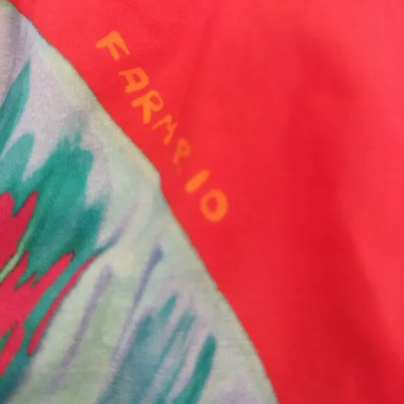 FARM RIO - Sweet Jungle Red Midi Dress - Size XL - Picture 10 of 14